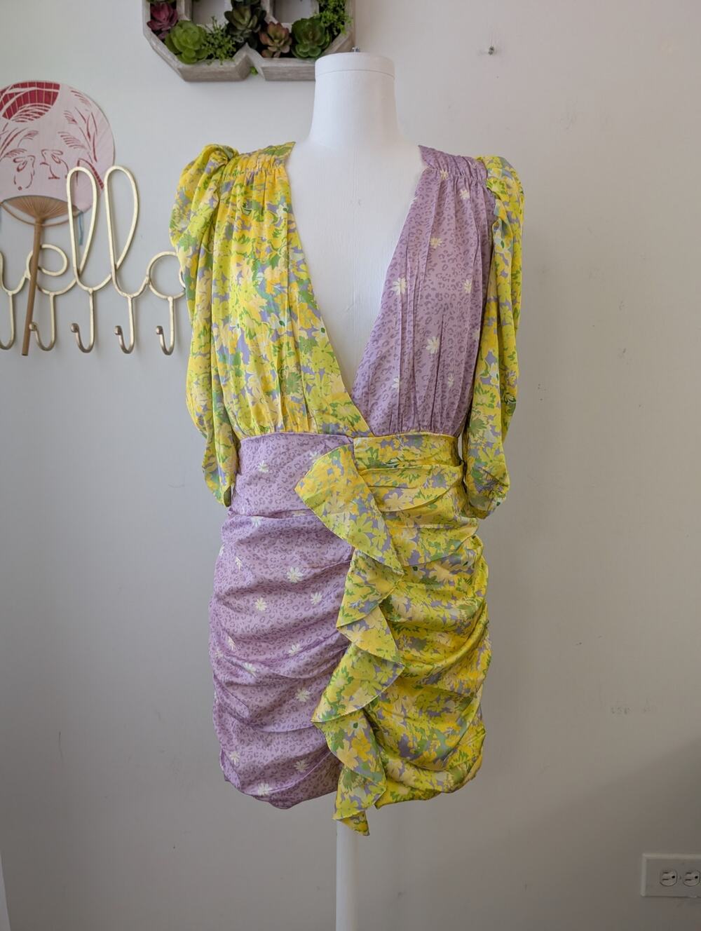 NWT For Love Bell open back floral mini dress
